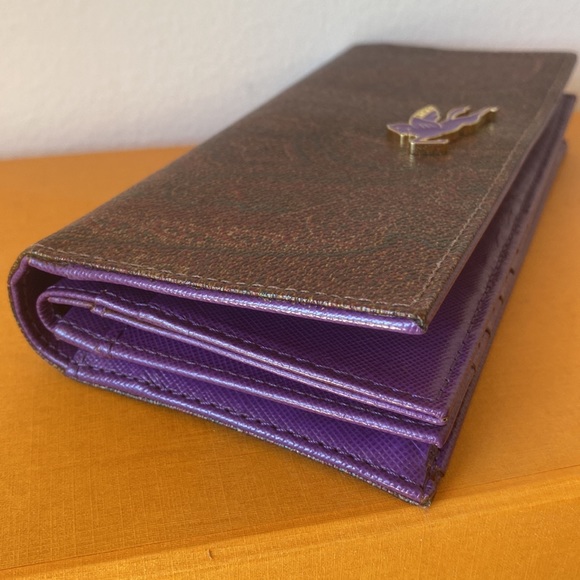 ETRO Milano Pegasus Wallet Chain added Beautiful Authentic Excellent Paisley - Picture 4 of 17